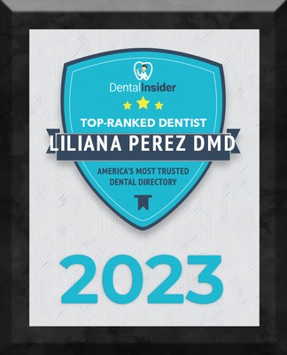 Dental Insider Top-Ranked Dentist 2023 — Liliana Perez DMD — Pelican Dental Care Vero Beach