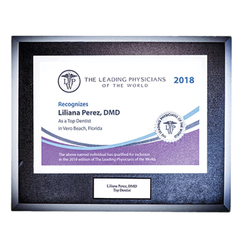 Leading Physicians of the World 2018 — Liliana Perez DMD — Pelican Dental Care Vero Beach