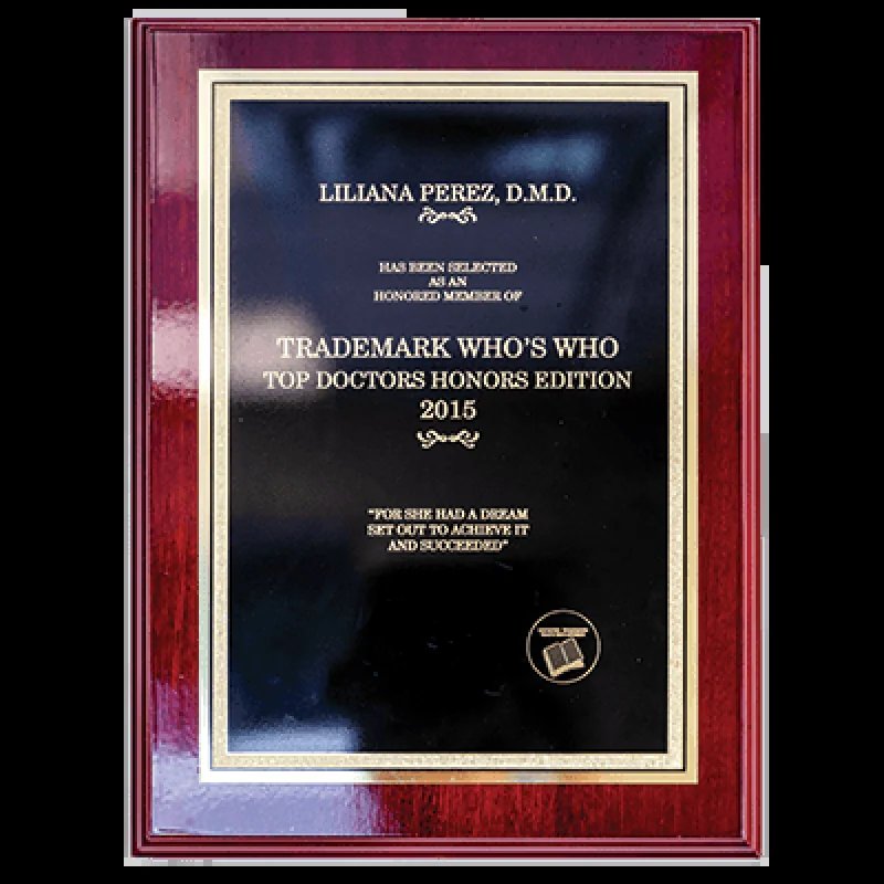 Trademark Who’s Who Top Doctors Honors Edition 2015 — Liliana Perez DMD — Pelican Dental Care Vero Beach
